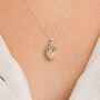 Personalised Yellow Gold Plated Sterling Silver Acorn And Leaf Necklace, thumbnail 3 of 11