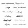 Personalised Calligraphy Linen Napkin Up To Four Words, thumbnail 5 of 5