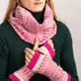Knitted Snood Fair Isle Pattern Pink, thumbnail 1 of 11