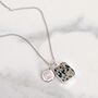 The Duo Dalmatian Jasper Necklace, Silver, thumbnail 1 of 12