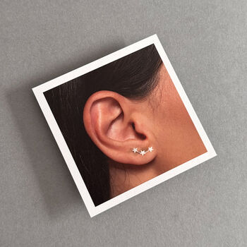 Keep Shining Sterling Silver Stars Earrings, 4 of 6