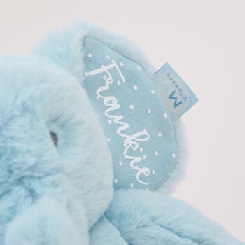 Personalised Blue Elephant Soft Toy, 4 of 5