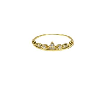 Crown Band Ring, Cz Rose Or Gold Vermeil 925 Silver, 2 of 9