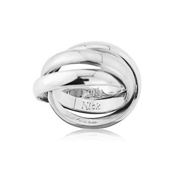 Walton Solid White Gold Russian Wedding Ring, 5 of 8