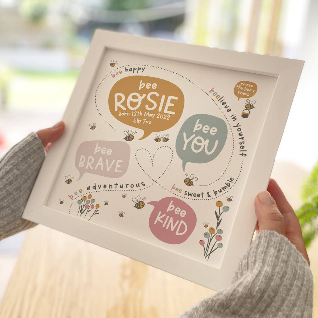 Personalised 'Bee You' Children's Affirmation Print, 1 of 7