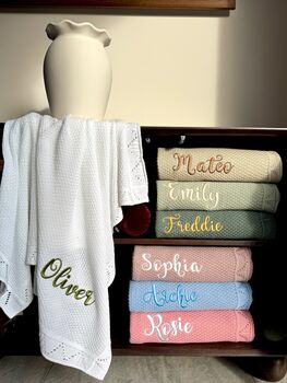 Personalised Baby Blanket |Baby Gift | Newborn Gift, 5 of 11