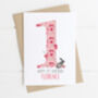 Personalised Children's Birthday Card Pink Floral, thumbnail 3 of 8