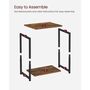 Side Table Bedside End Table With Storage Shelf, thumbnail 6 of 8