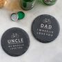 Personalised Cycling Pun Natural Slate Coaster, thumbnail 7 of 9