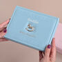 Personalised Blue Baby Keepsake Box With Rocking Horse, thumbnail 1 of 5