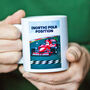 Funny Motor Racing Christmas Mug, thumbnail 1 of 3