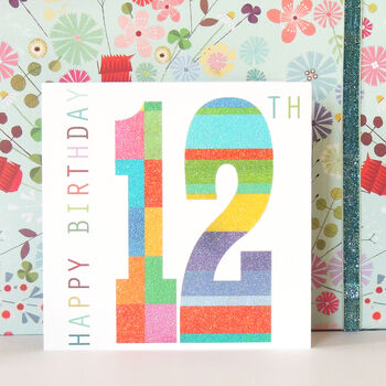 Sparkly 12th Birthday Card, 4 of 4