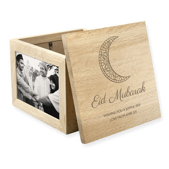 Personalised Eid Mubarak Photo Cube Keepsake Box, 9 of 12