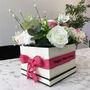 Personalised Flower Hat Box Pink And White, thumbnail 4 of 7