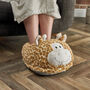 Microwavable Giraffe Foot Warmer Cozy Heated Slippers For Kids And Adults, thumbnail 1 of 3