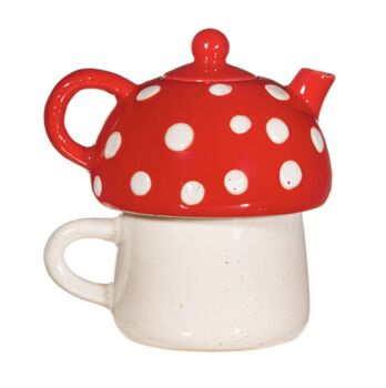 Mushroom Design Teapot For One, 2 of 3