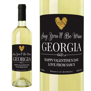 Personalised Heart White Wine, 5 of 5