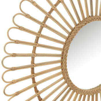 Bamboo Sunburst Large Wall Mirror, 2 of 4