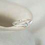 Dainty Sterling Silver Rainbow Moonstone Ring, thumbnail 1 of 6