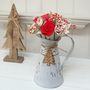 Christmas Flowers With Oak Tag And Zinc Jug, thumbnail 1 of 6