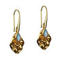 Gold Leaf Drop Earrings, thumbnail 3 of 7