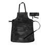 Personalised Black Leather Apron And Tool Roll Gift Set, thumbnail 2 of 10