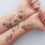 Garden Flower Temporary Tattoo Pack, thumbnail 10 of 12