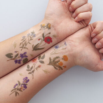 Garden Flower Temporary Tattoo Pack, 10 of 12