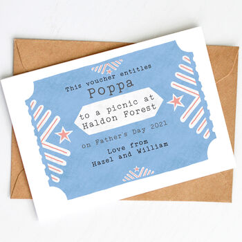 Father's Day Ticket Card Personalised, 2 of 3