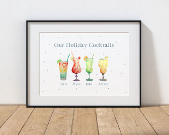 Personalised Family Drinks Print, 9 of 9