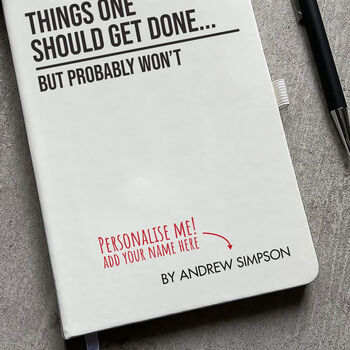 Personalised A5 Things One Should Get Done Notebook, 2 of 3