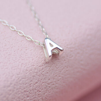 Personalised Silver Slider Initial Charm Necklace, 4 of 7