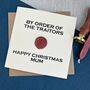 Personalised Traitors Inspired Christmas Card, thumbnail 1 of 2