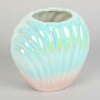 Iridescent Blue And Pink Sea Shell Flower Vase, thumbnail 5 of 7