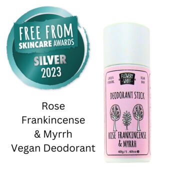 Rose Frankincense And Myrrh Vegan Deodorant Stick, 3 of 4