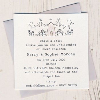 Personalised Pack Of Christening Invitations, 3 of 3