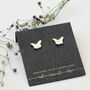 Sterling Silver Butterfly Stud Earrings, thumbnail 1 of 9