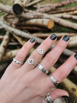 Eco Friendly Sterling Silver Anchor Ring, 8 of 10