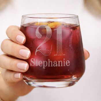 Personalised Big Age Glass Tumbler, 4 of 4