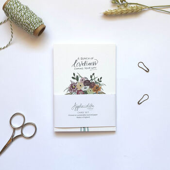 ‘Appreciation’ Hand Illustrated Floral Postcard Set, 2 of 7