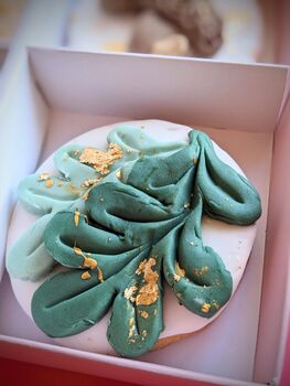 Personalised Hand Iced Little Acorns And Oak Leaf Biscuit Gift Box, 3 of 8