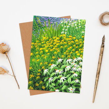 Echinacea Flower Garden Art Card, 2 of 3