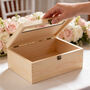Personalised Eucalyptus Wedding Card Wooden Post Box, thumbnail 4 of 5
