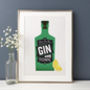 Gin And Tonic Kitchen Cocktail Print, thumbnail 1 of 2