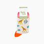 Giraffe Bamboo Socks In Cream, thumbnail 4 of 4