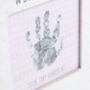 Baby Handprint Photo Frame | New Baby Girl Gift, thumbnail 2 of 6