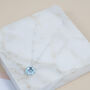 Barcelona Silver March Birthstone Necklace Blue Topaz, thumbnail 1 of 5