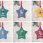 Personalised Star Ceramic Christmas Decoration, thumbnail 2 of 12