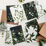 Black Mistletoe 'Merry Christmas' Card, Copper Foil, thumbnail 3 of 3