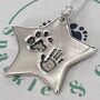 Personalised Handprint And Paw Print Star Necklace, thumbnail 2 of 2